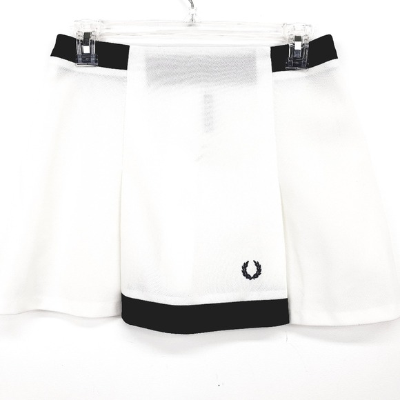Fred Perry Dresses & Skirts - Fred Perry‎ Sportswear Vintage Tennis Skirt White Black Pique Wrap Size 42